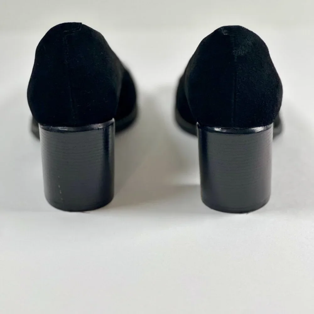 Clarks Artisan Tarah Brae Black Suede Patent Leather Pumps Women’s Size 6.5M - Picture 11 of 16